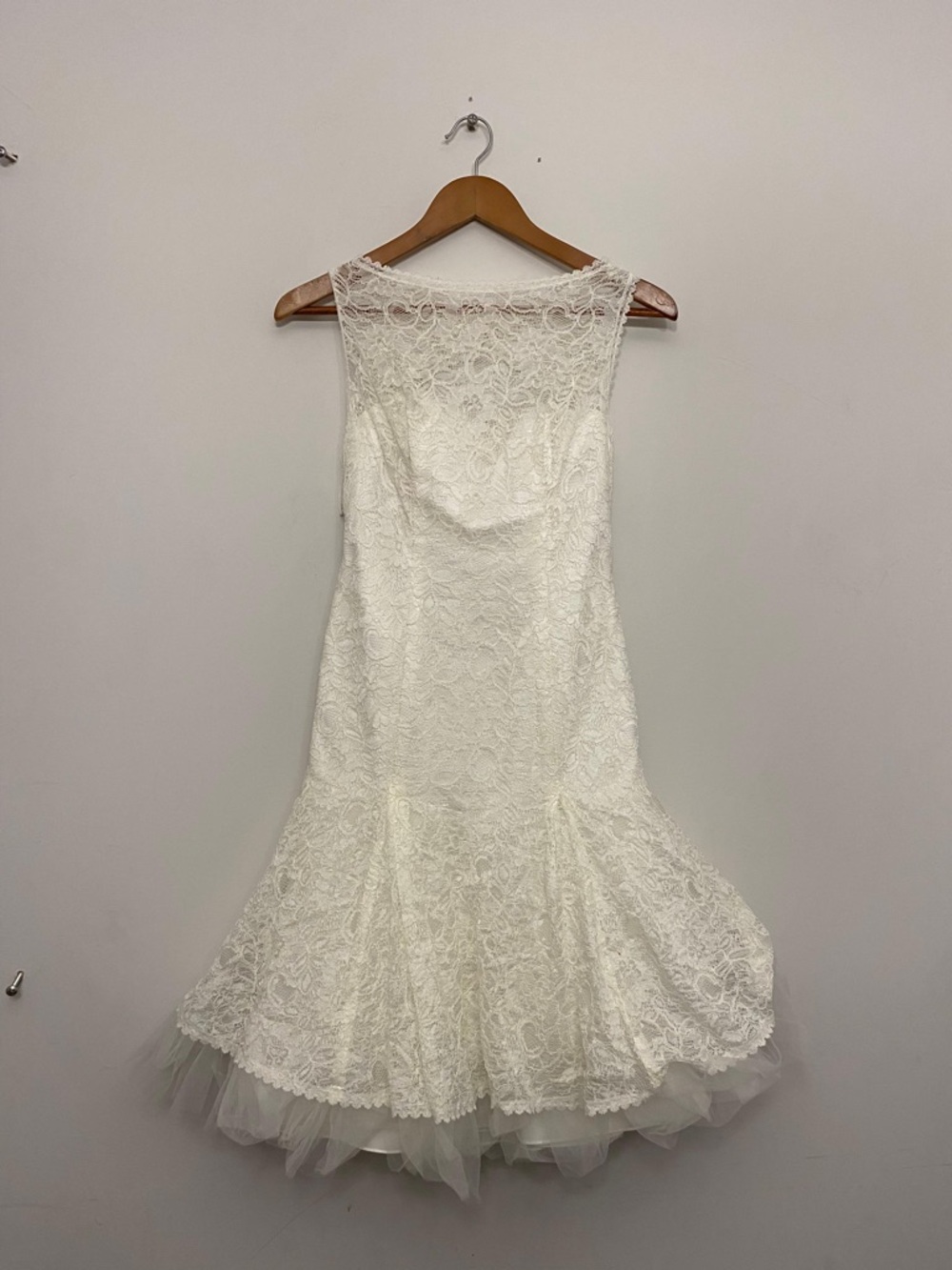White Lace Fit-and-Flare Dress